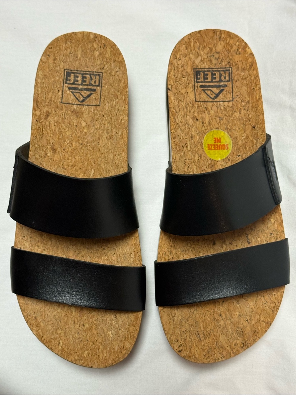 Reef Cushion Vista Hi platform black sandals